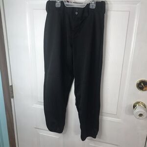 SMA boy baseball pants black buttons and zipper